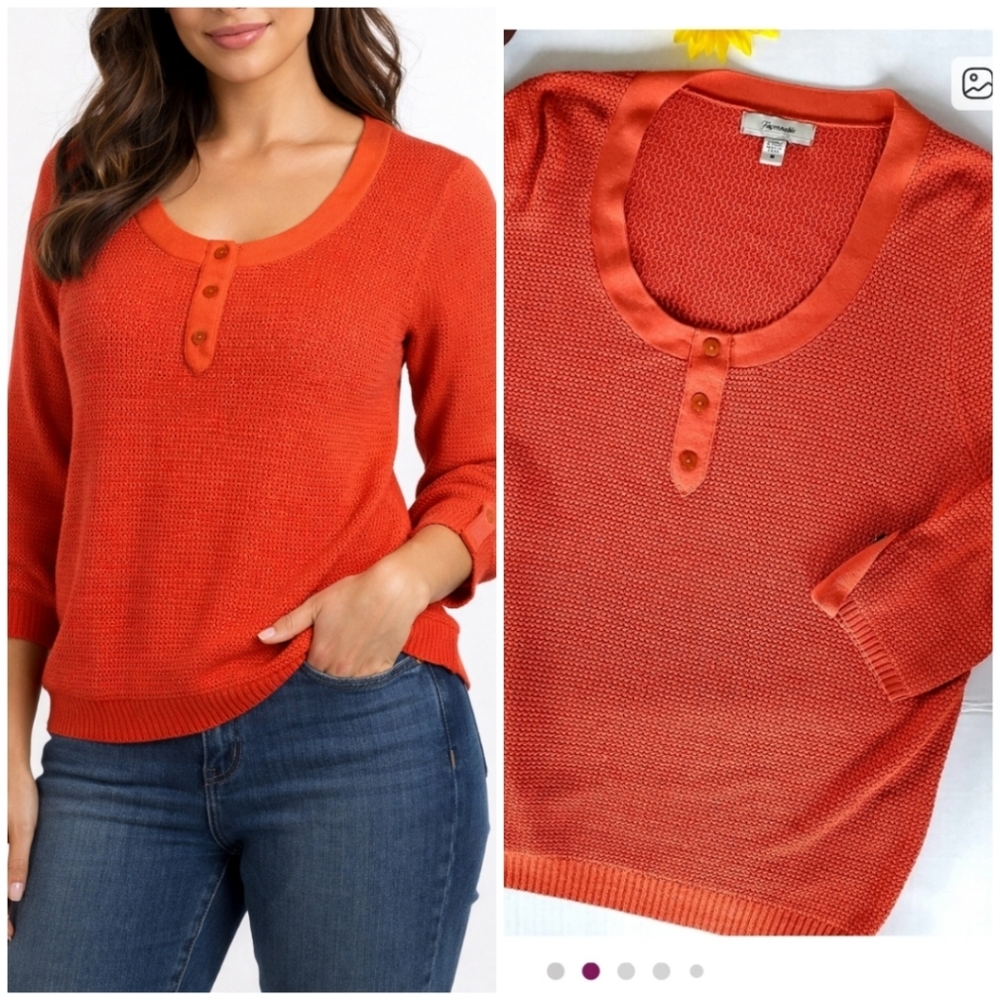 Faconnable Orange Crew Sweater 🍊
